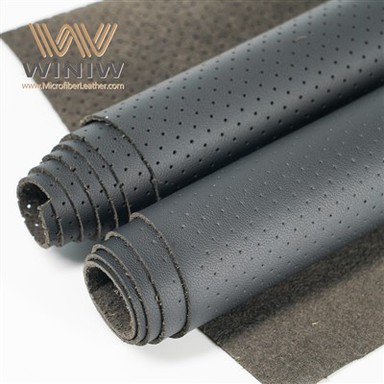 0Teixit interior del cotxe de microfibra perforada de 0,6 mm de pell sintètica PU